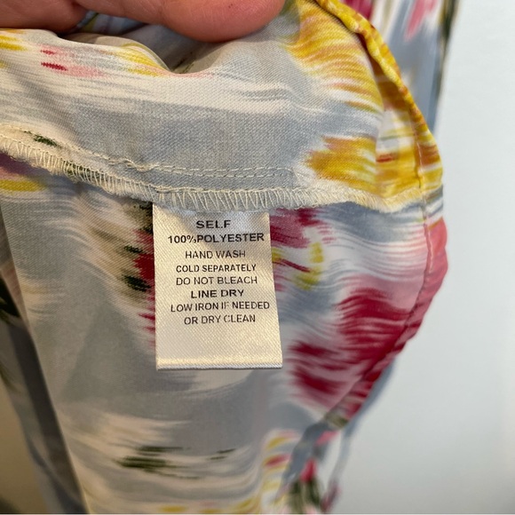 Pinch Multicolor Watercolor Floral Midi Dress Size Large - Picture 5 of 10